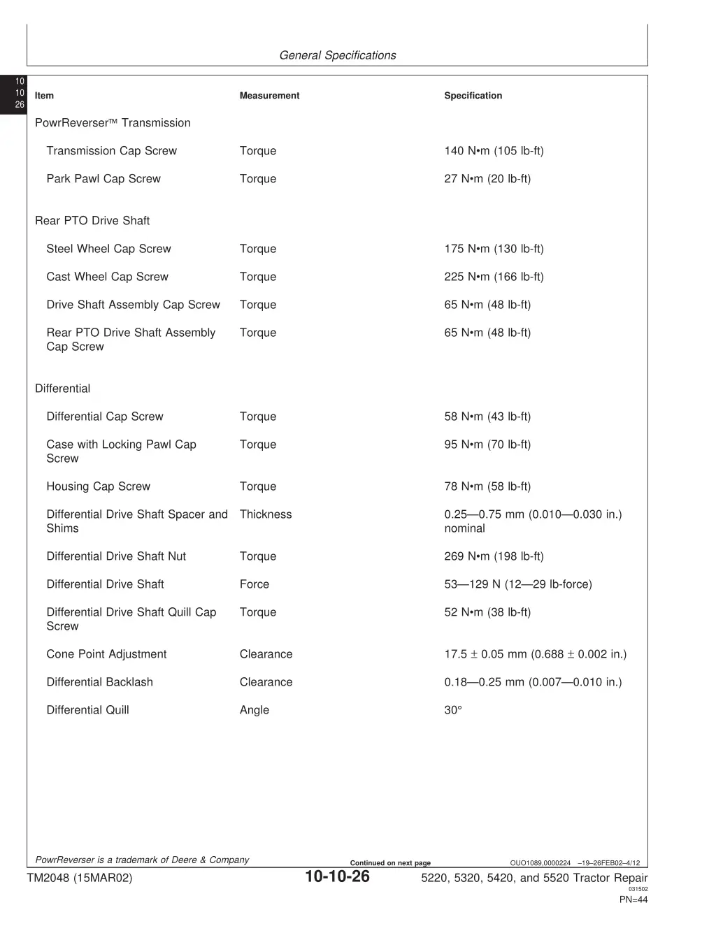 general specifications 24