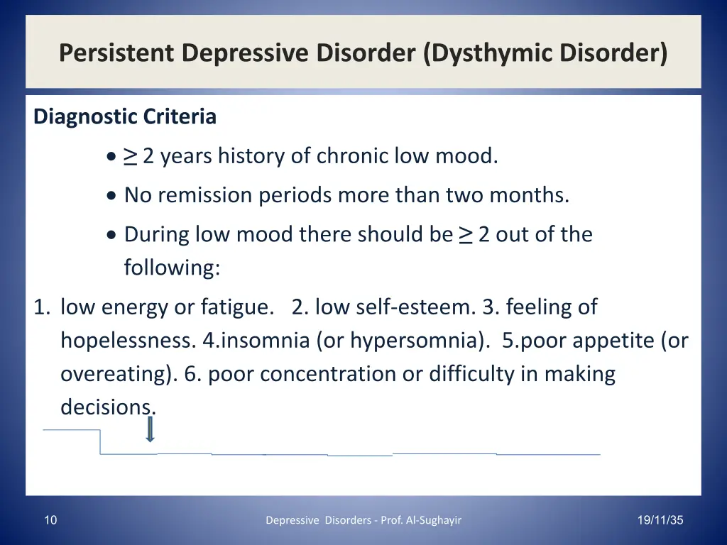 persistent depressive disorder dysthymic disorder