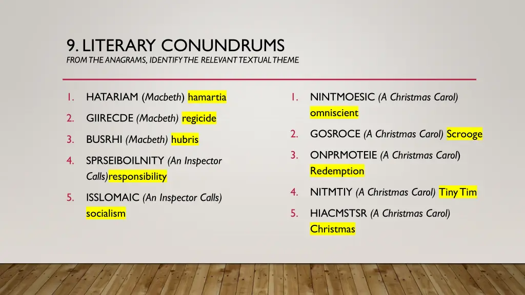 9 literary conundrums from the anagrams identify