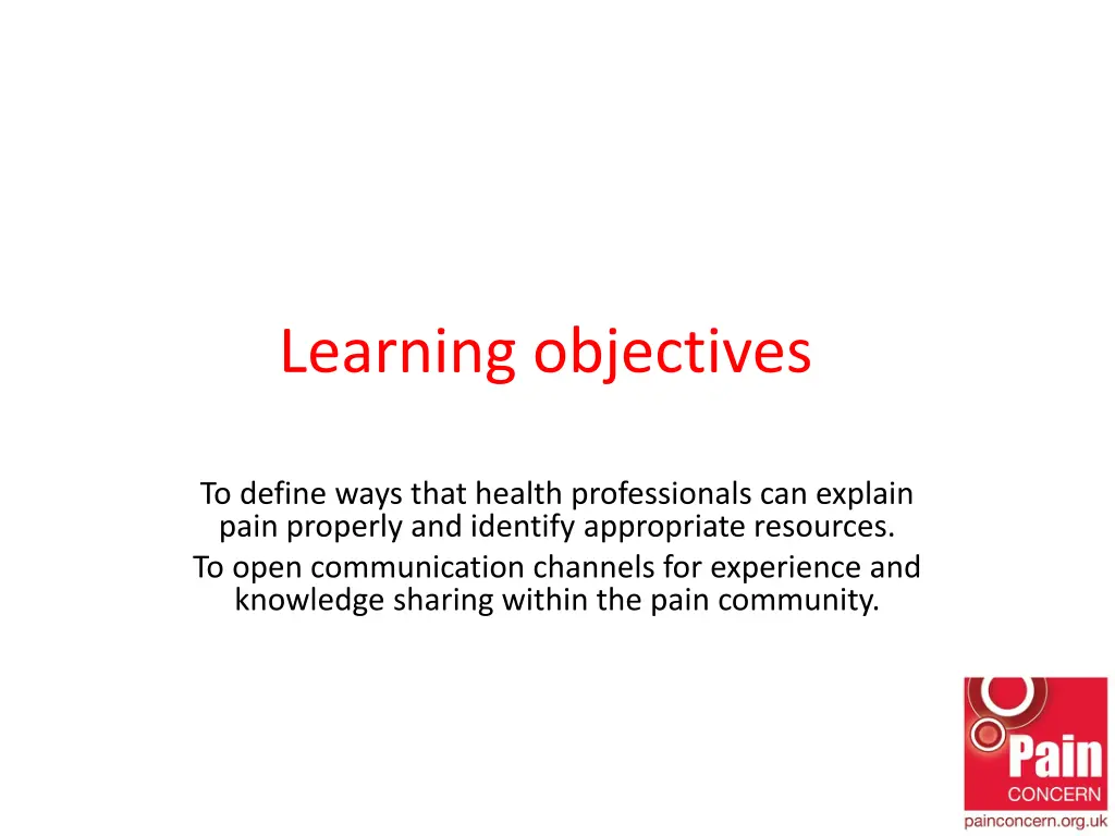 learning objectives