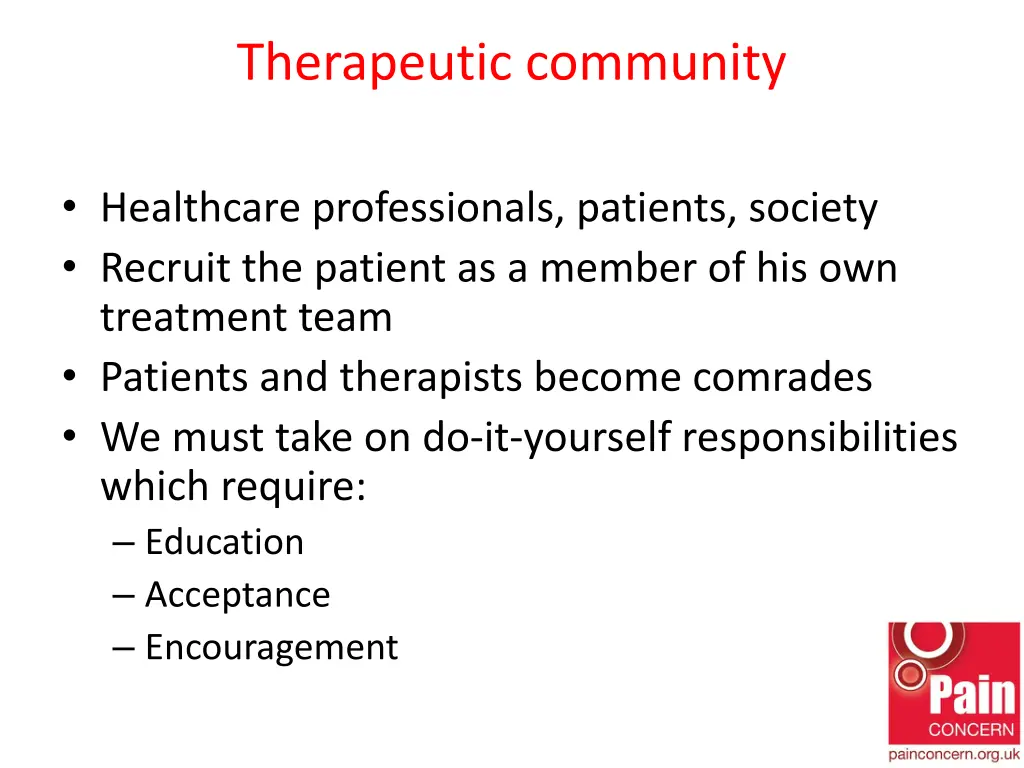 therapeutic community