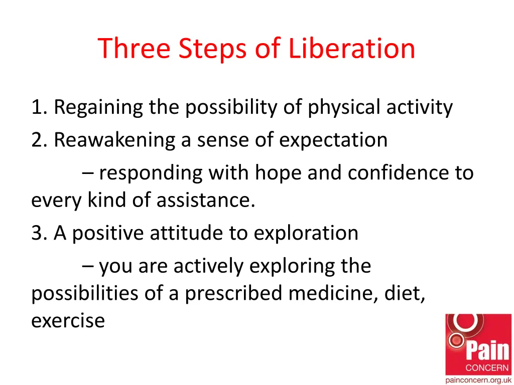 three steps of liberation