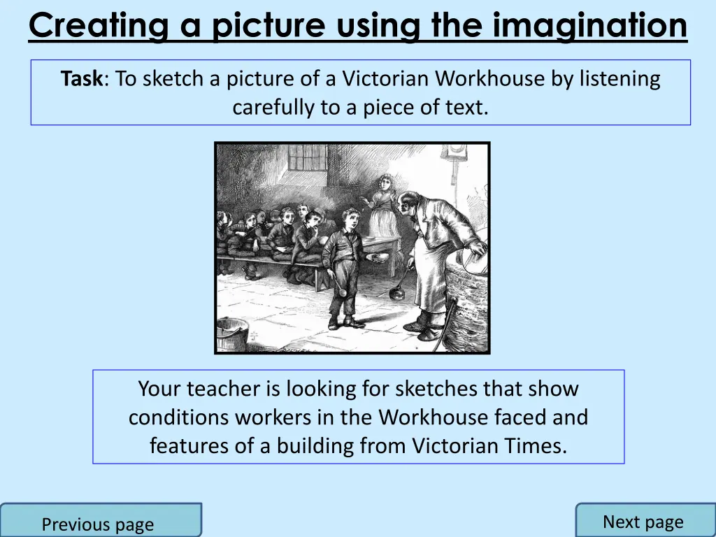 creating a picture using the imagination