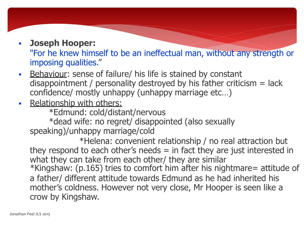 joseph hooper for he knew himself