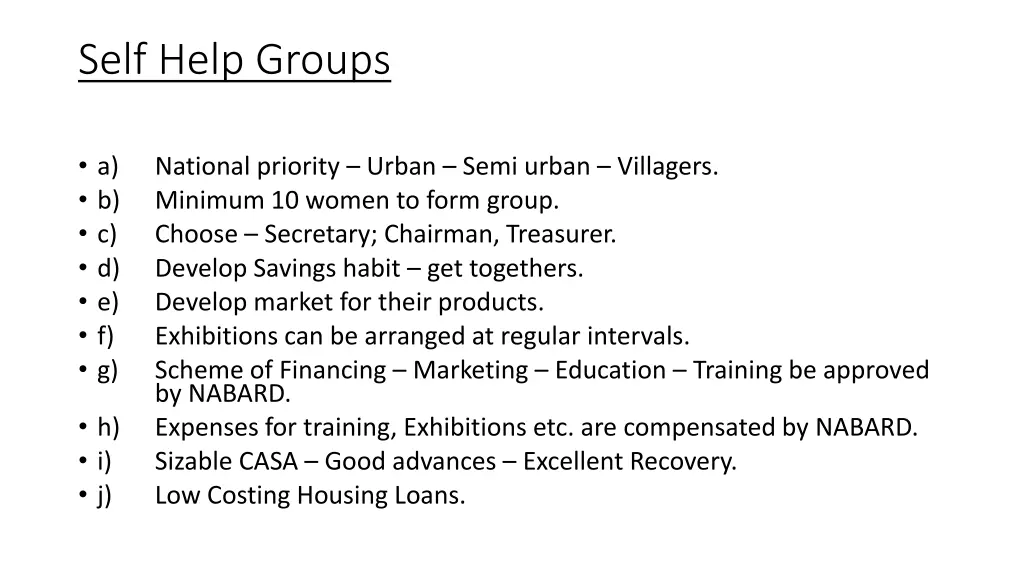 self help groups