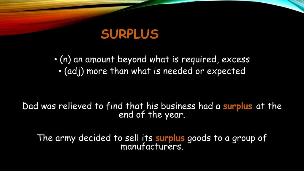 surplus