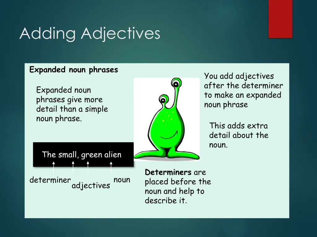 adding adjectives