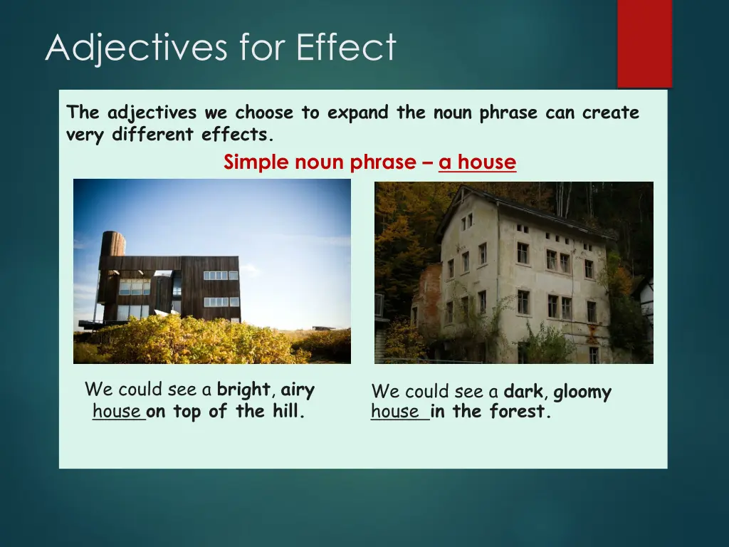 adjectives for effect