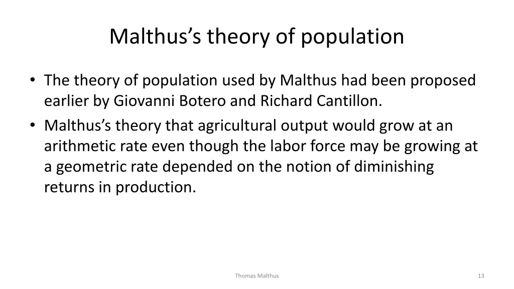 malthus s theory of population