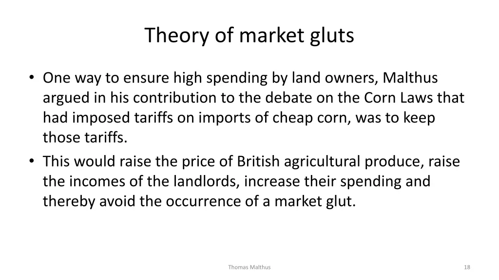 theory of market gluts 1