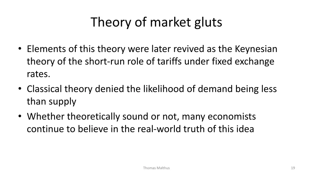 theory of market gluts 2