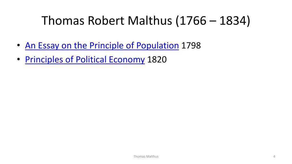 thomas robert malthus 1766 1834 1