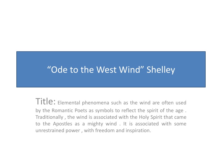 ode to the west wind shelley