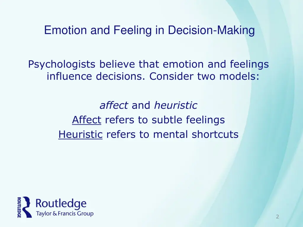 emotion and feeling in decision making