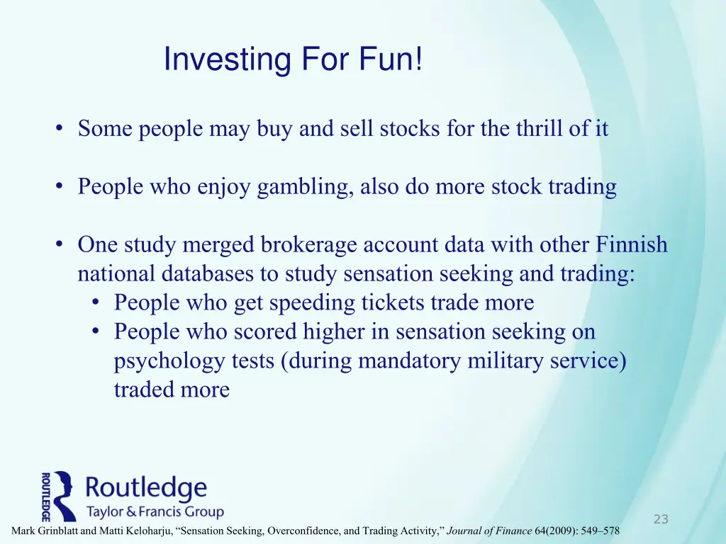 investing for fun