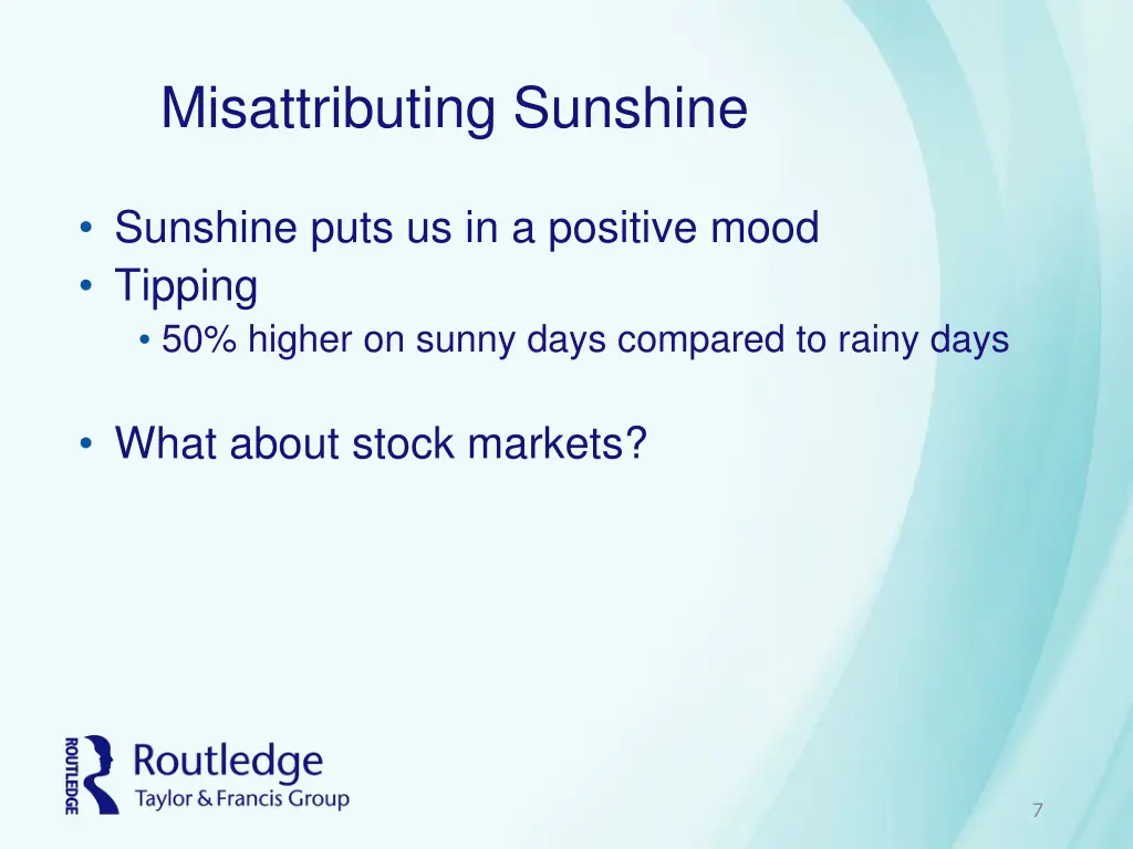 misattributing sunshine