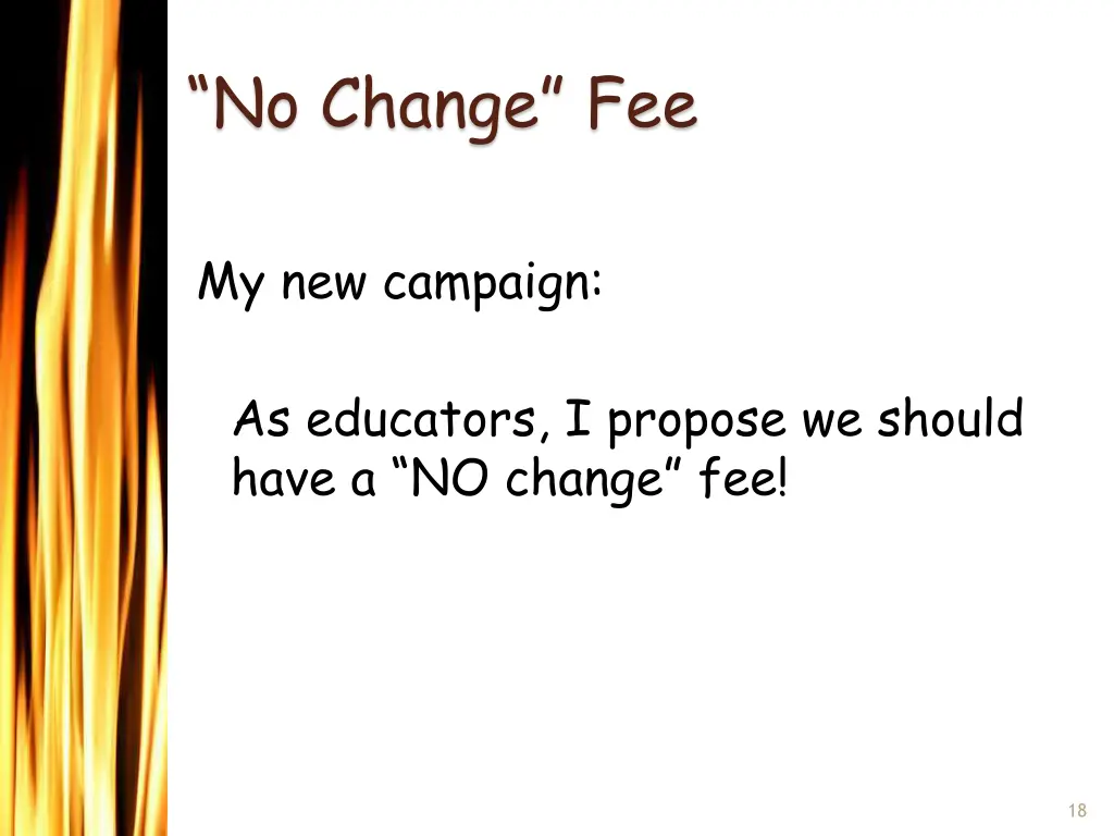 no change fee