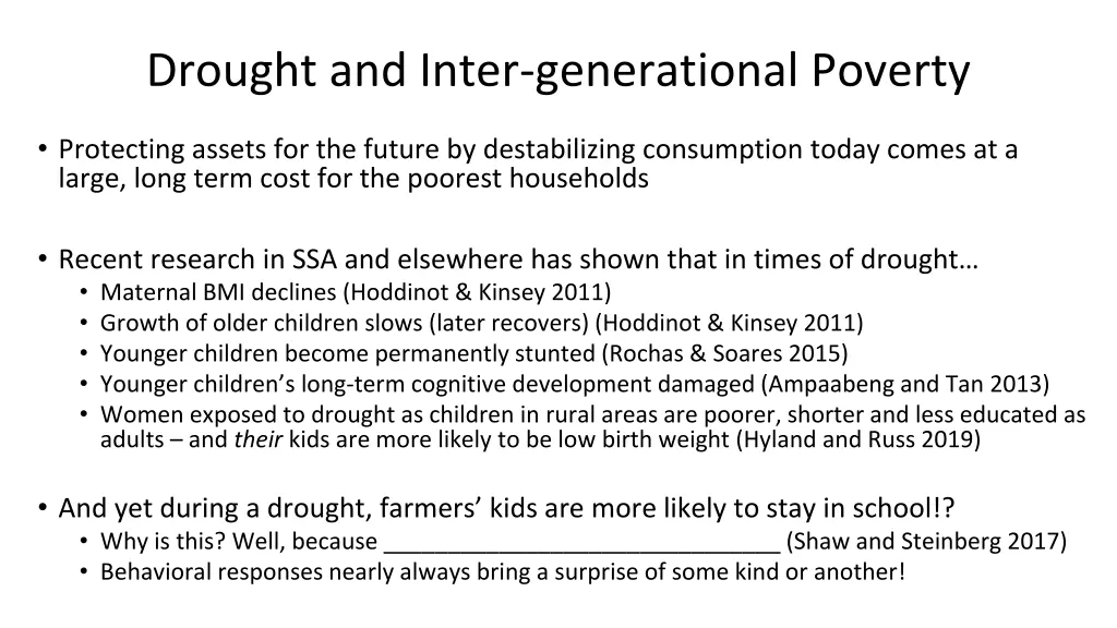 drought and inter generational poverty