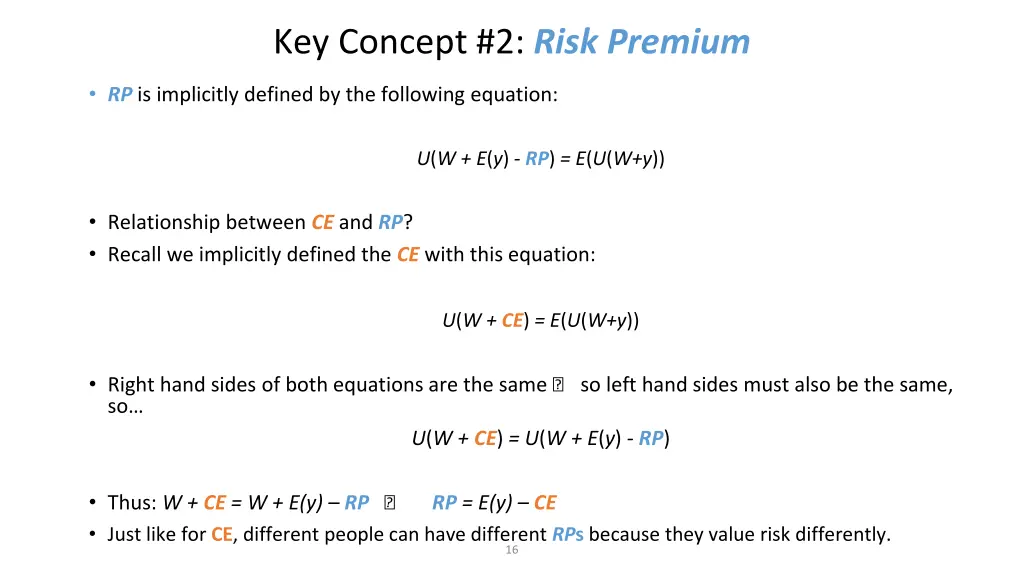 key concept 2 risk premium 1