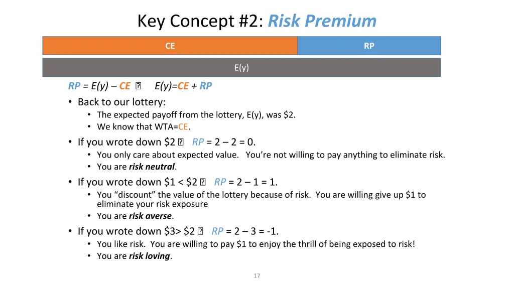 key concept 2 risk premium 2