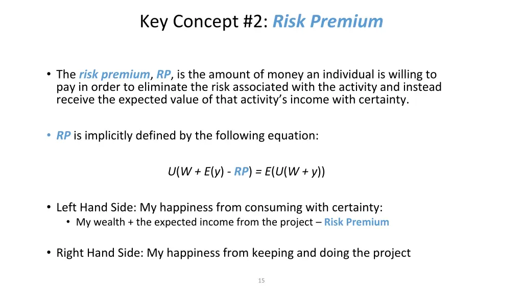 key concept 2 risk premium