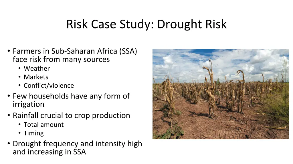 risk case study drought risk