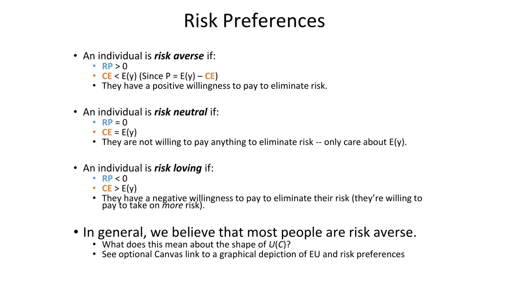 risk preferences