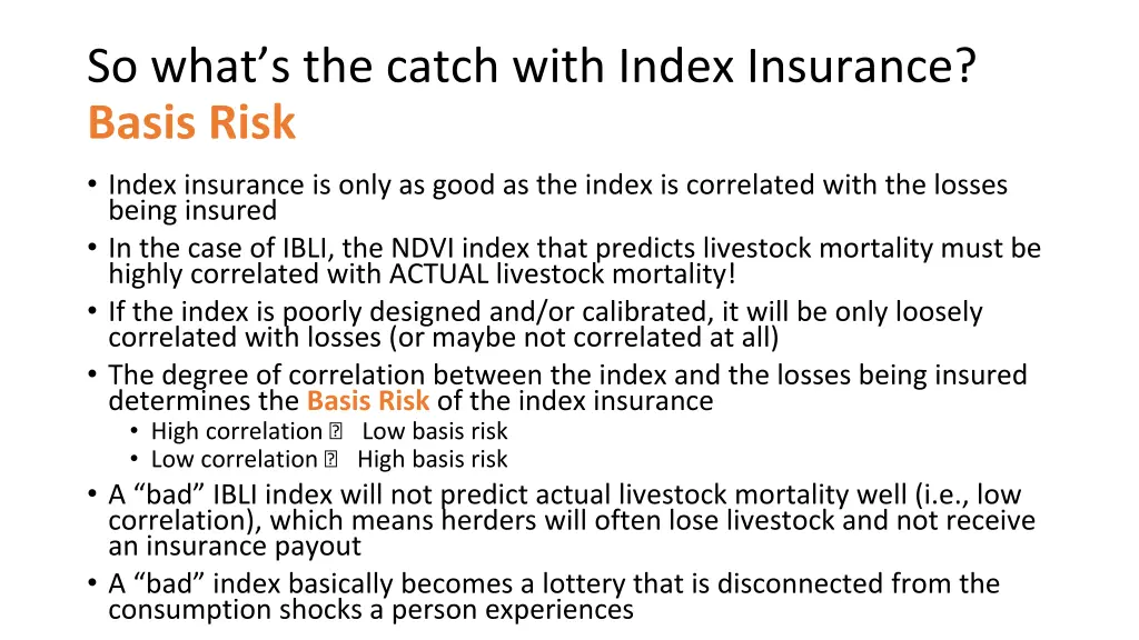 so what s the catch with index insurance basis