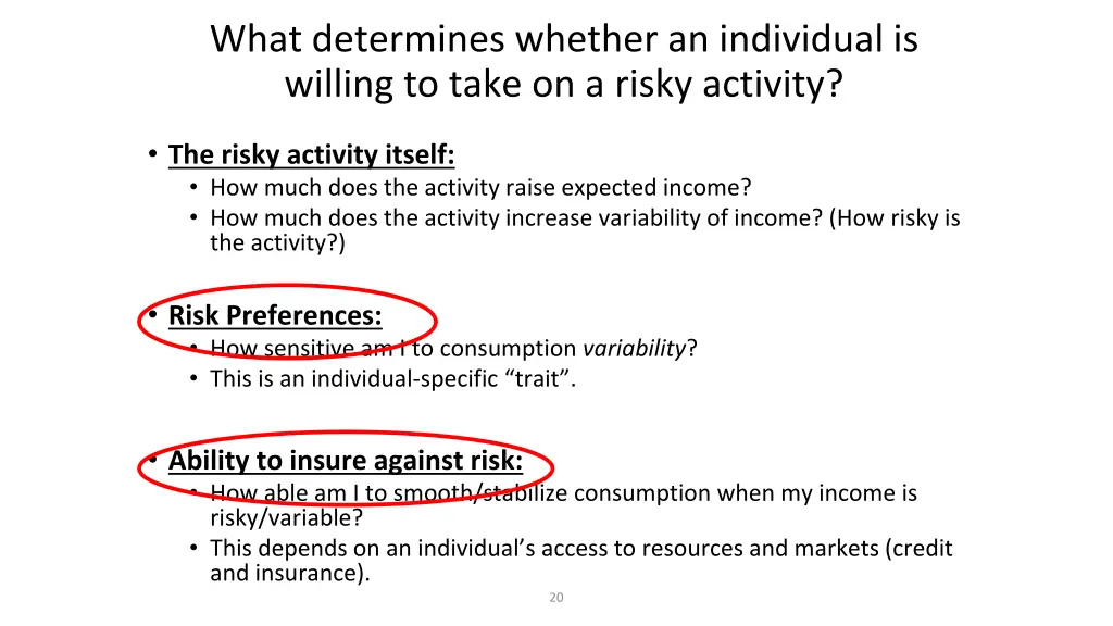 what determines whether an individual is willing 1