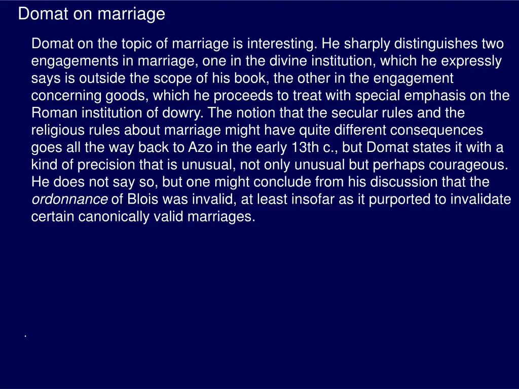 domat on marriage