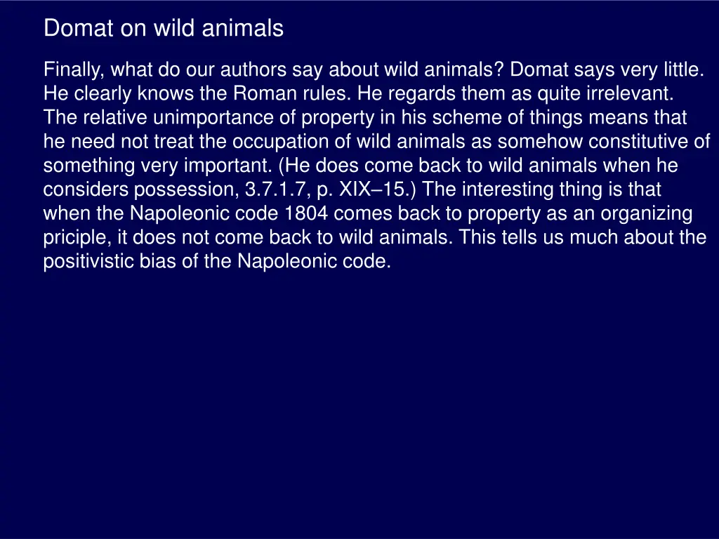 domat on wild animals