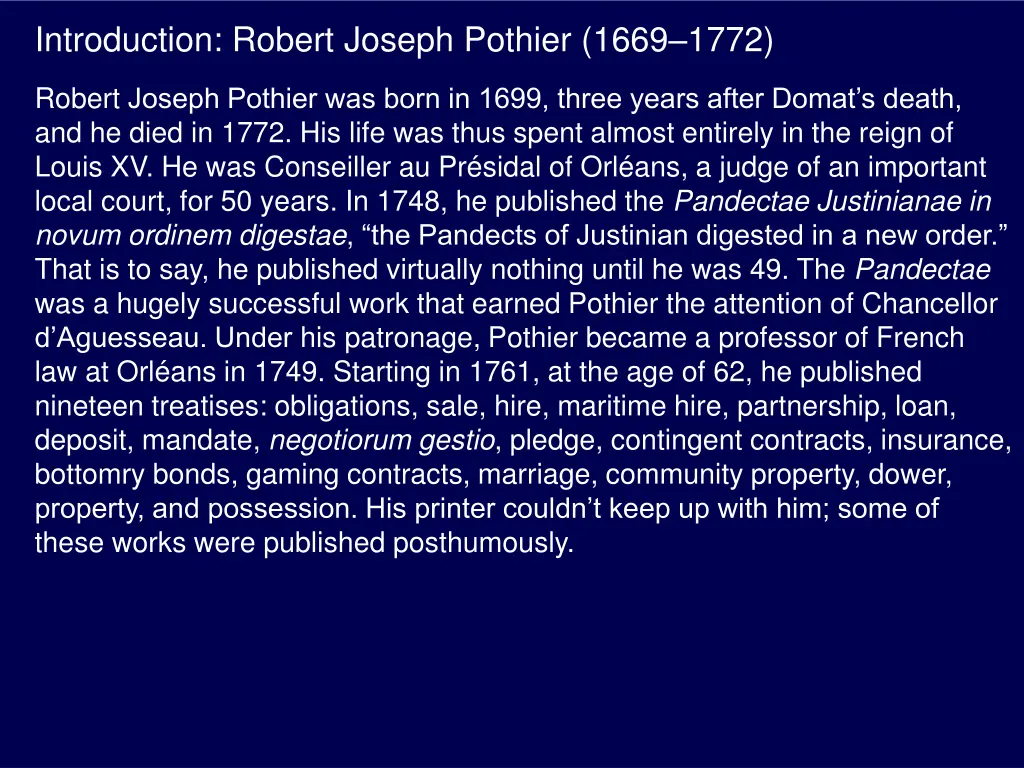 introduction robert joseph pothier 1669 1772