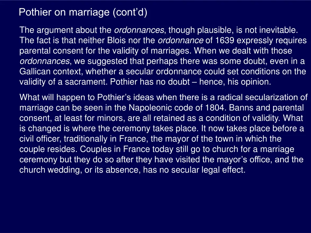 pothier on marriage cont d 9