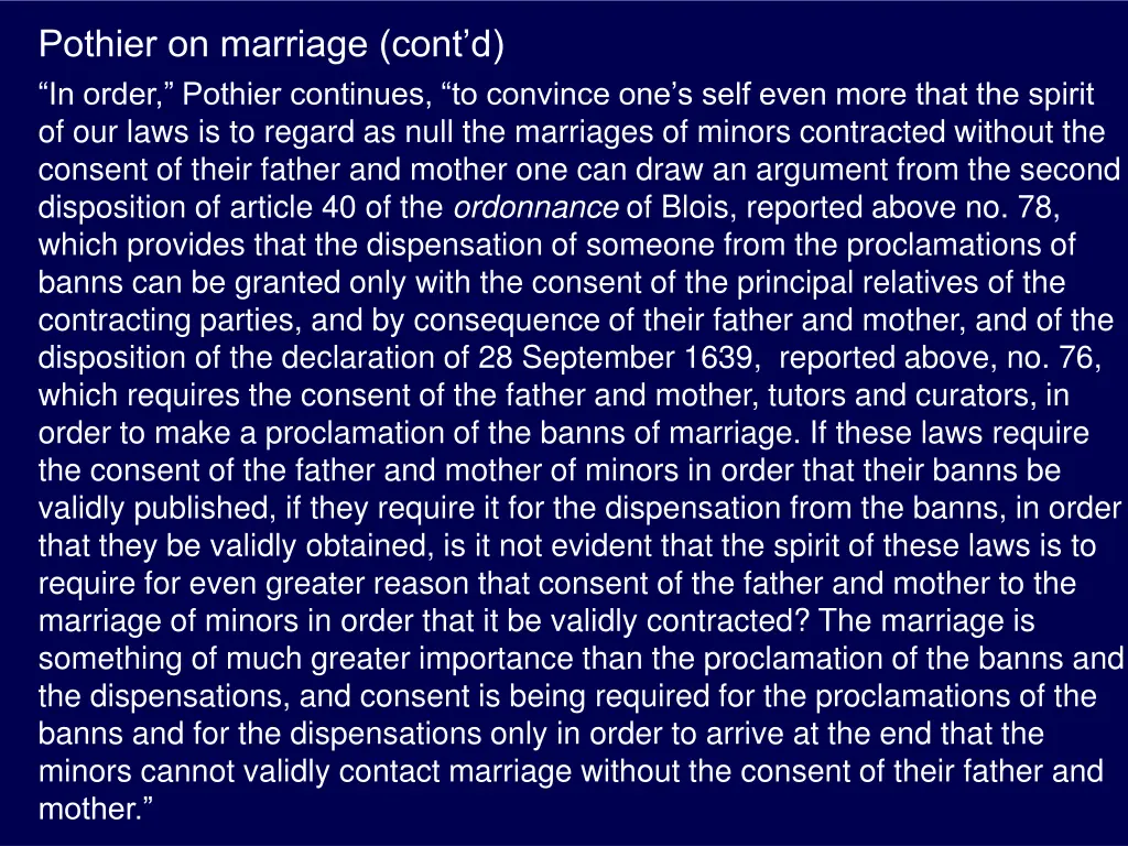 pothier on marriage cont d in order pothier