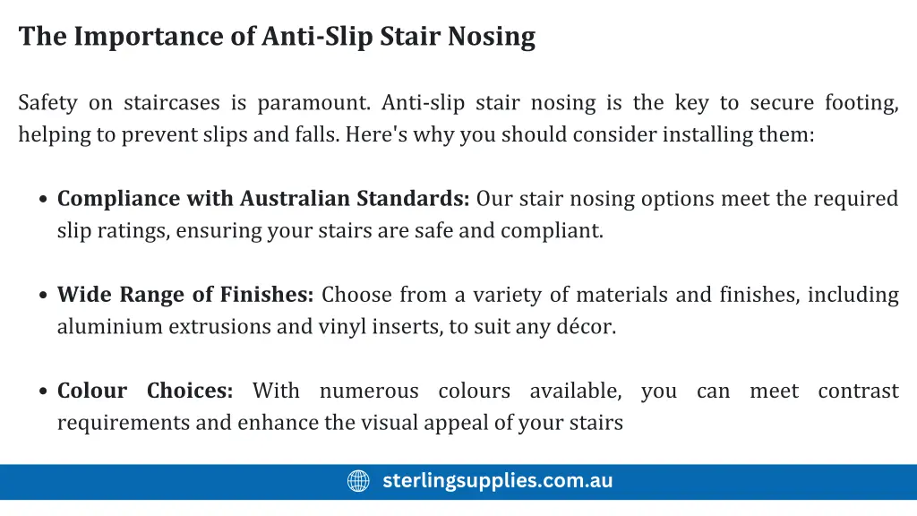 the importance of anti slip stair nosing