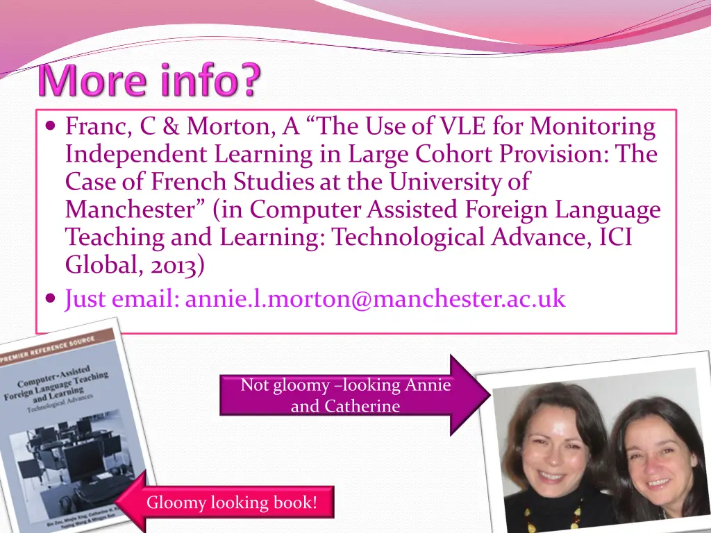 franc c morton a the use of vle for monitoring