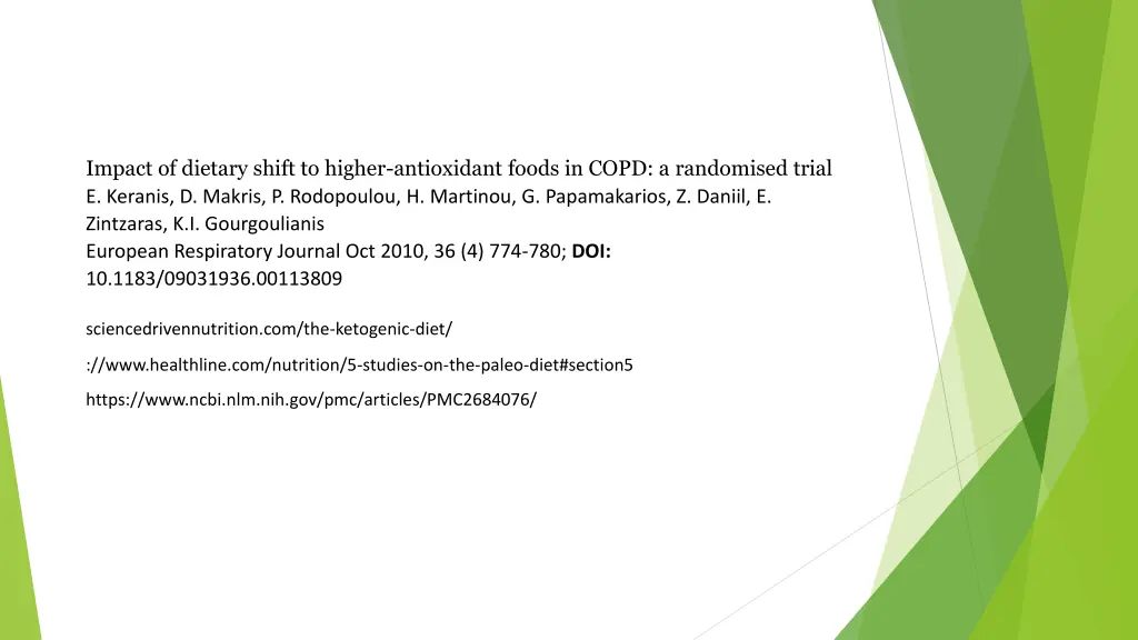 impact of dietary shift to higher antioxidant