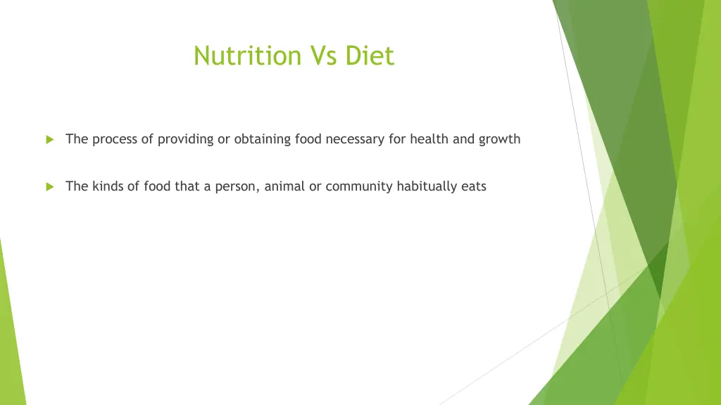 nutrition vs diet