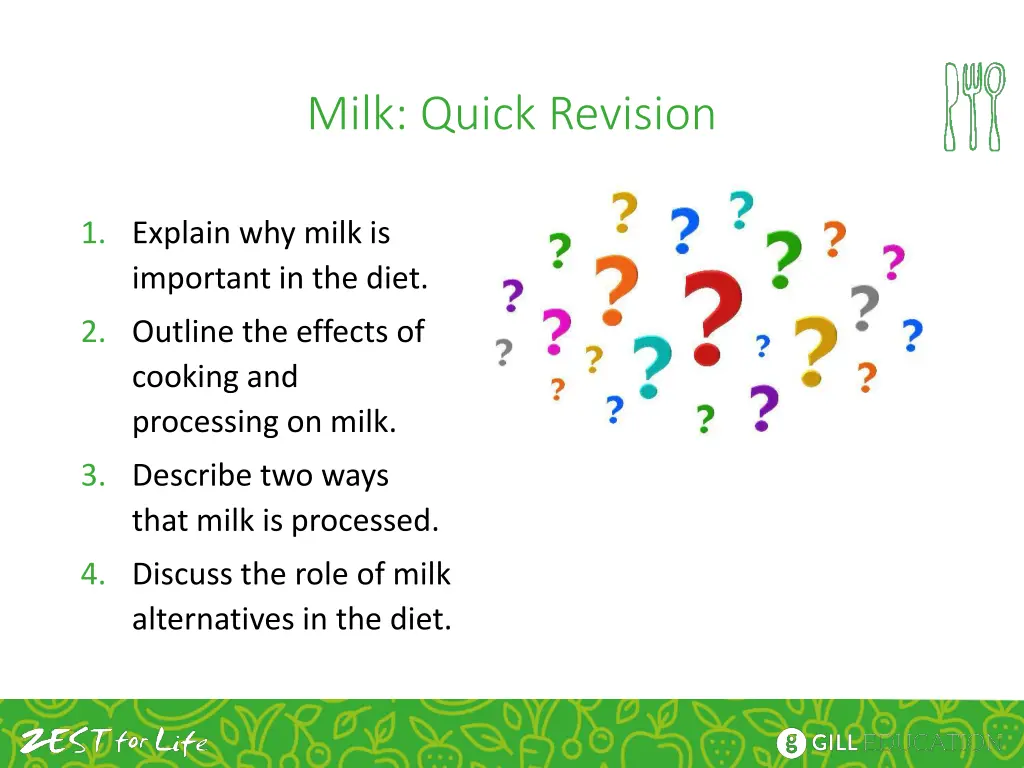 milk quick revision