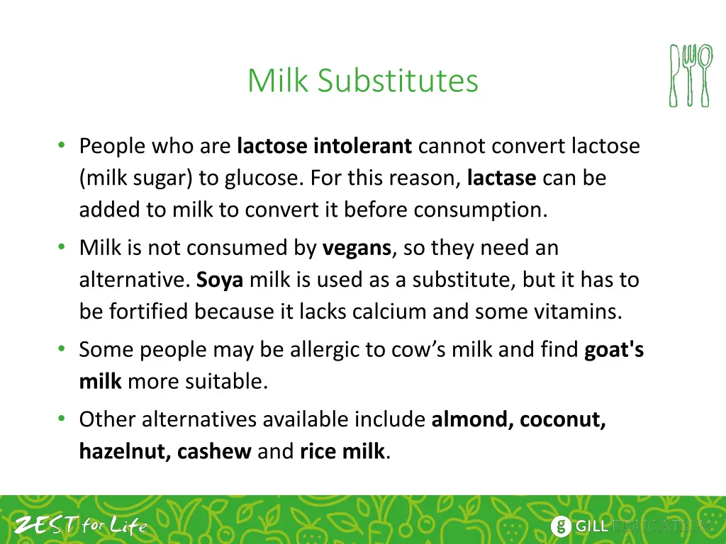 milk substitutes