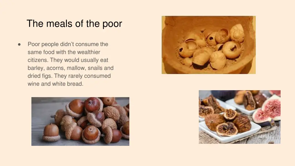 the meals of the poor