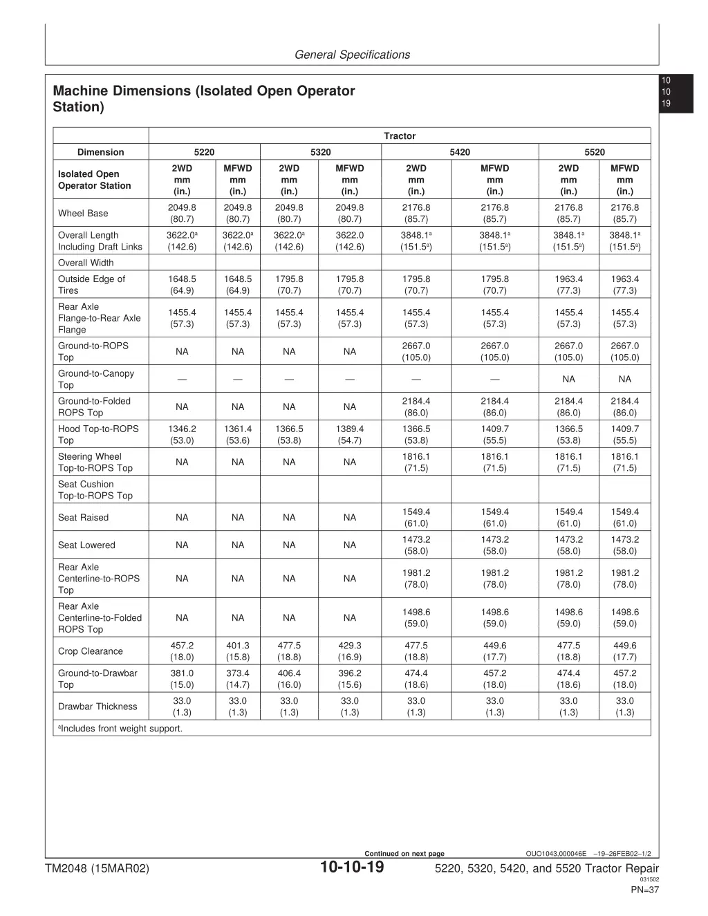 general specifications 17