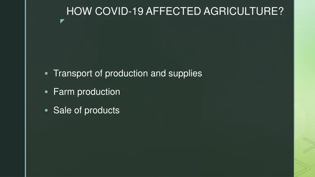 how covid 19 affected agriculture