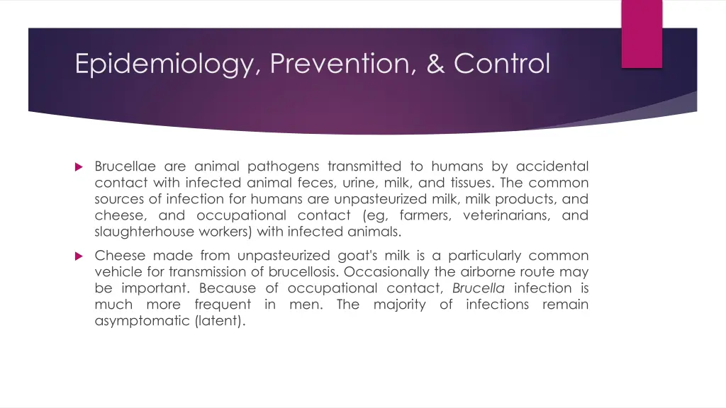 epidemiology prevention control