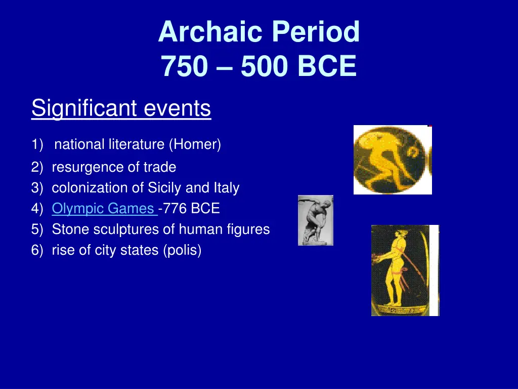 archaic period 750 500 bce