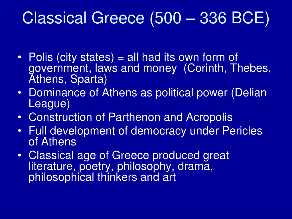 classical greece 500 336 bce