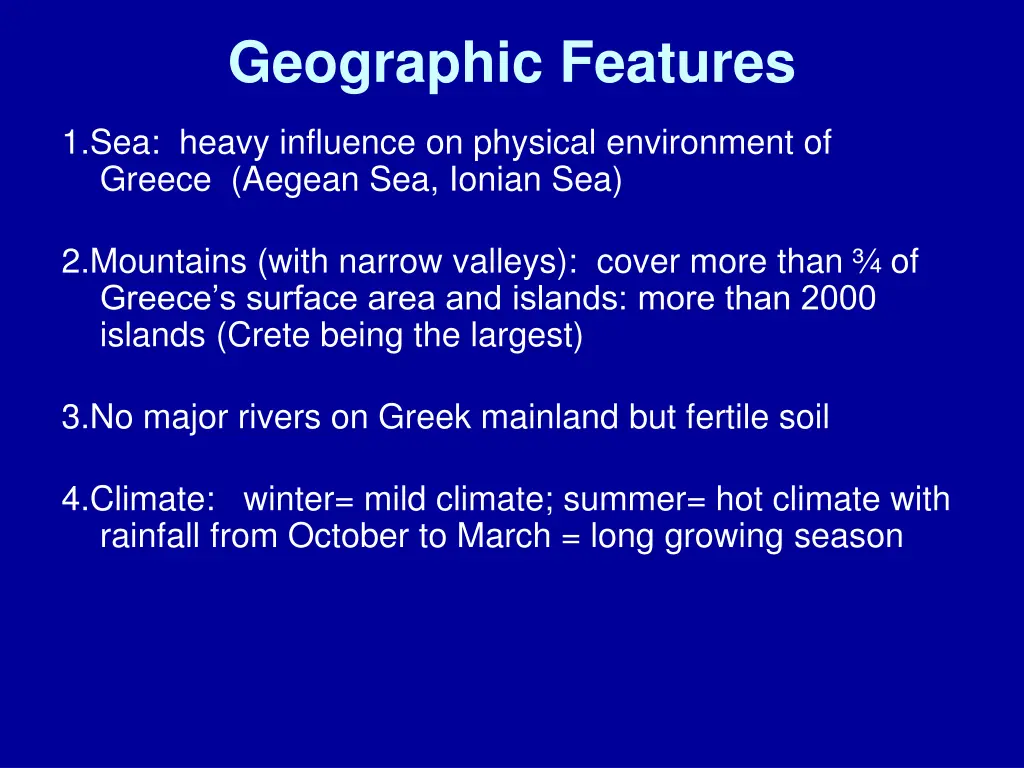 geographic features