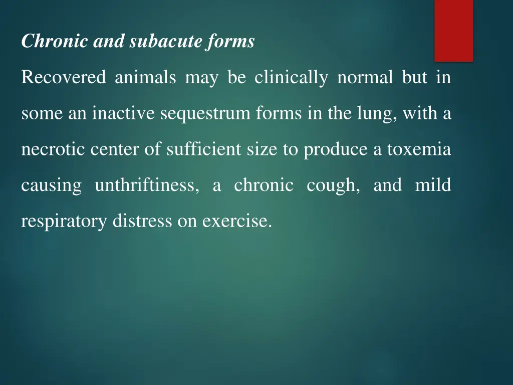 chronic and subacute forms