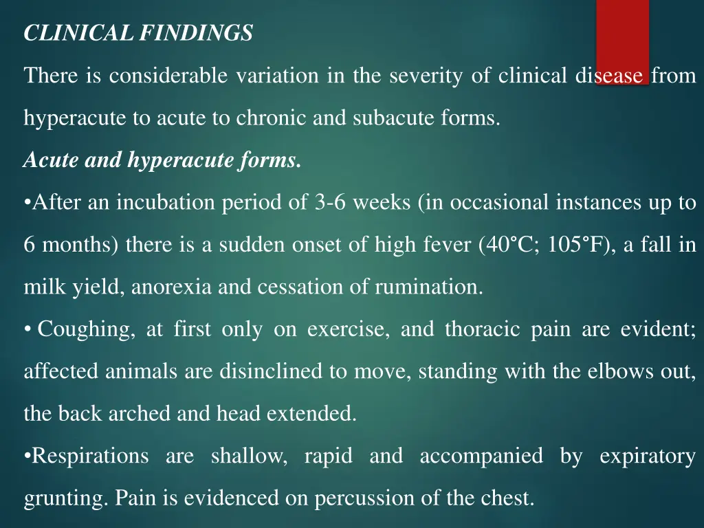 clinical findings