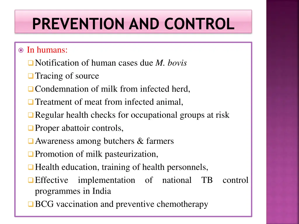 prevention and control 1